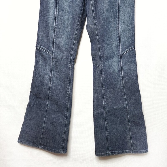 Vintage Gap Y2K 2001 Flare Leg Denim Center Pleat Wide Jeans Size 10 - Picture 4 of 9